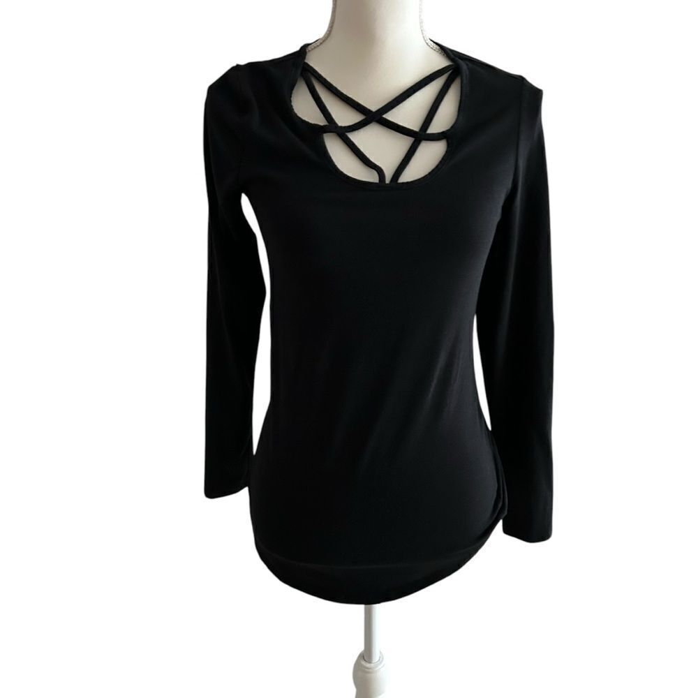 Earth Yoga Long Sleeve Cotton Bamboo Top Size Small